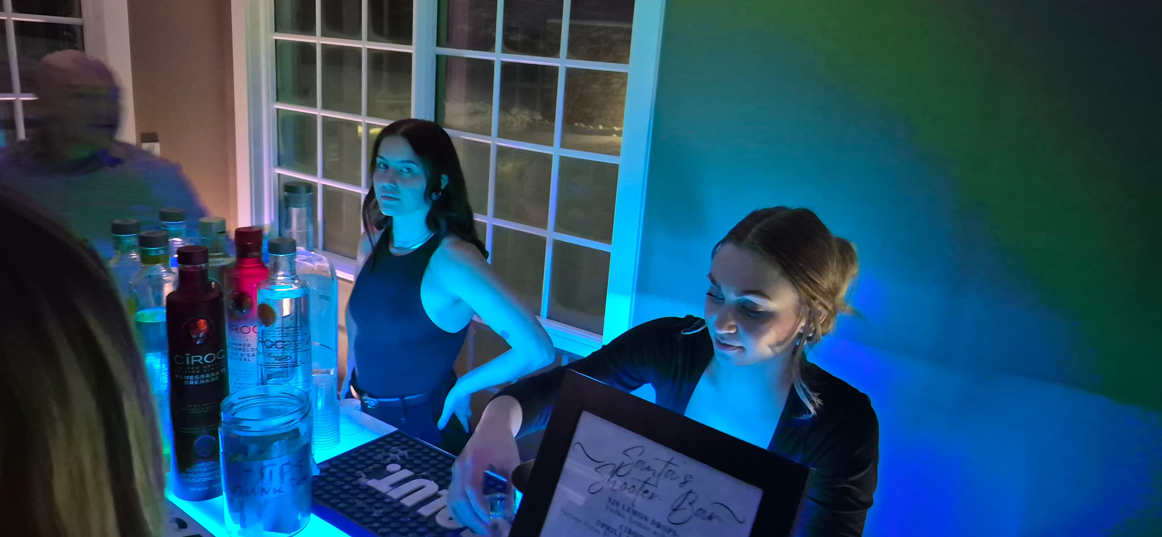 Team working at wedding